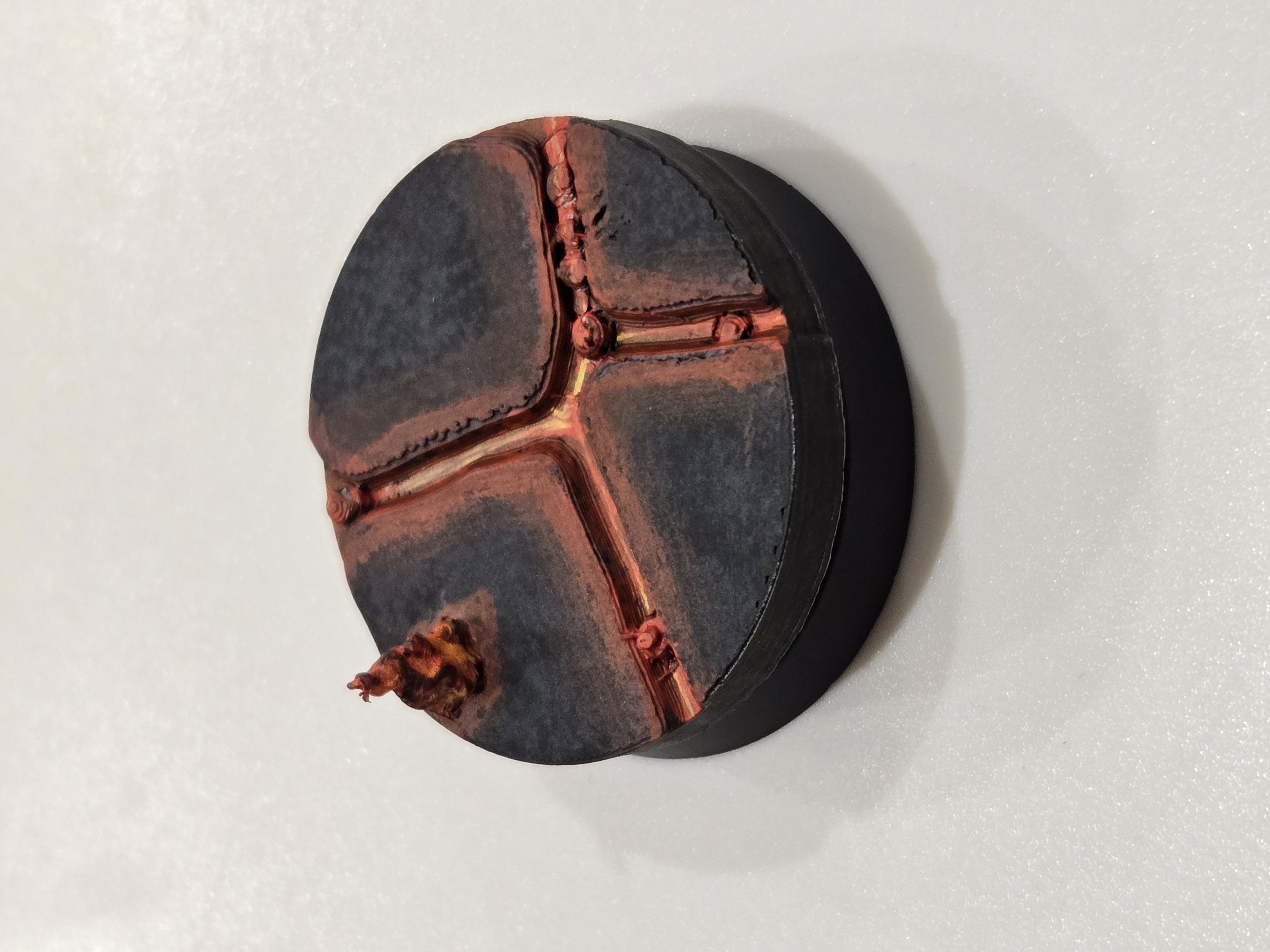 2 Basette Resina 60mm Dipinte Lava Per Warhammer 40k Dreadnought Age Of Sigma